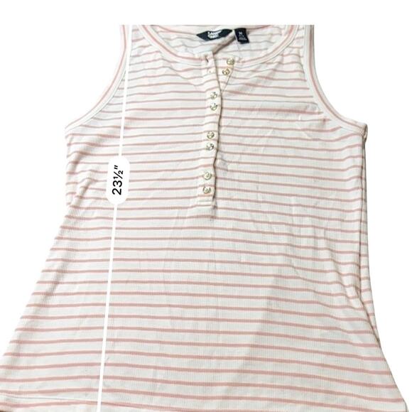 Lands' End coral Pink & White Sleeveless Tank Top Size medium - Picture 7 of 10